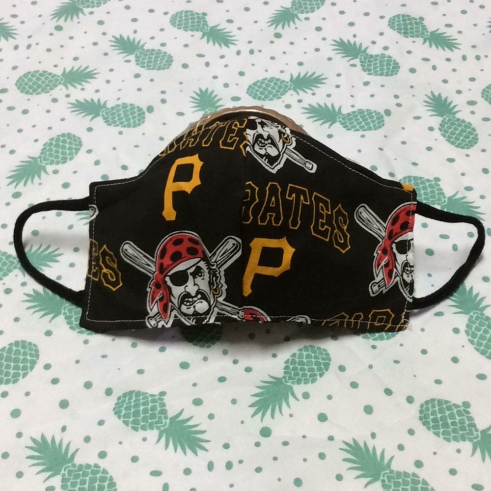 Pittsburgh Pirates reversible face mask handmade